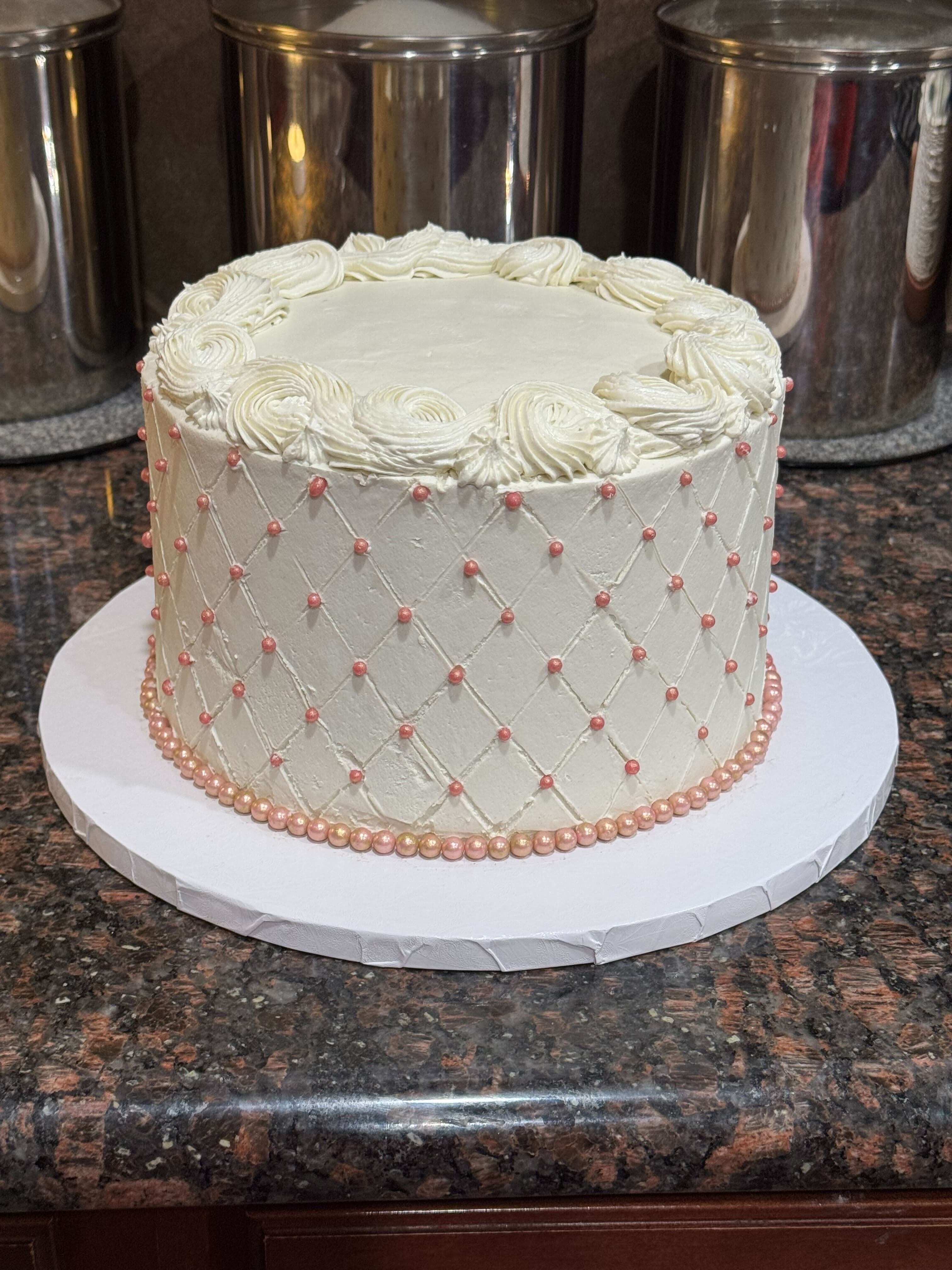 Quilted Pearl Cake