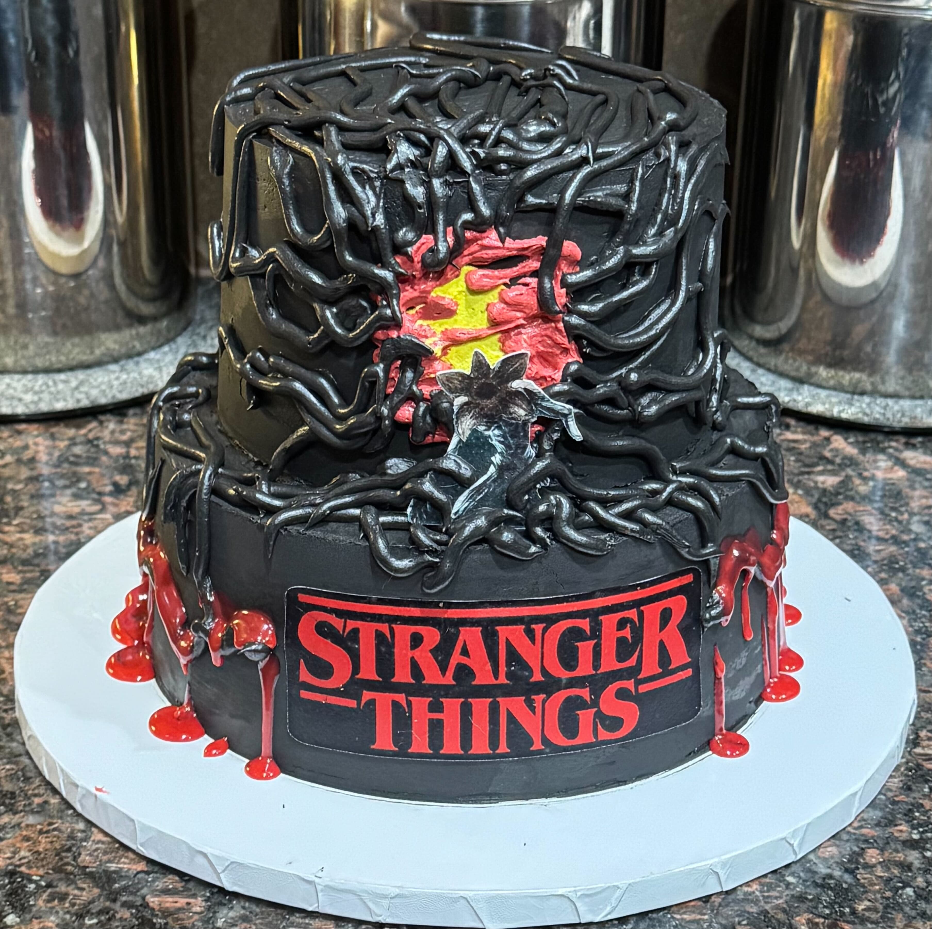Stranger Things Tiered Cake