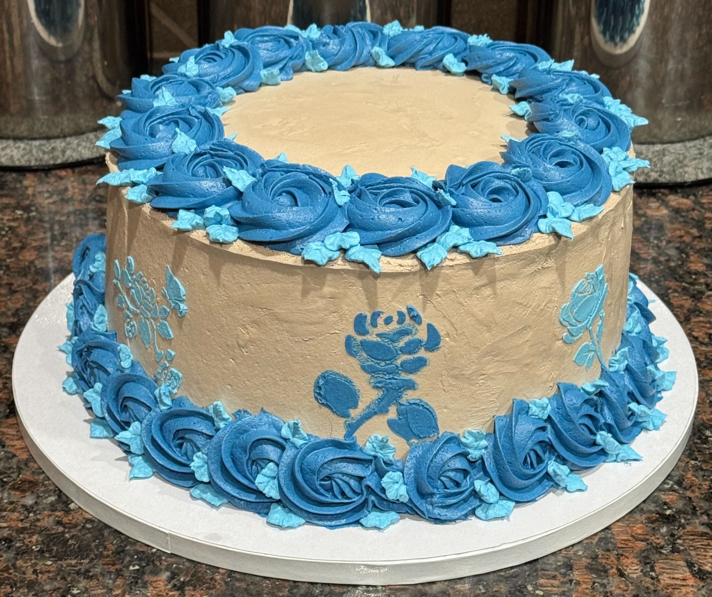 Blue Flower Cake
