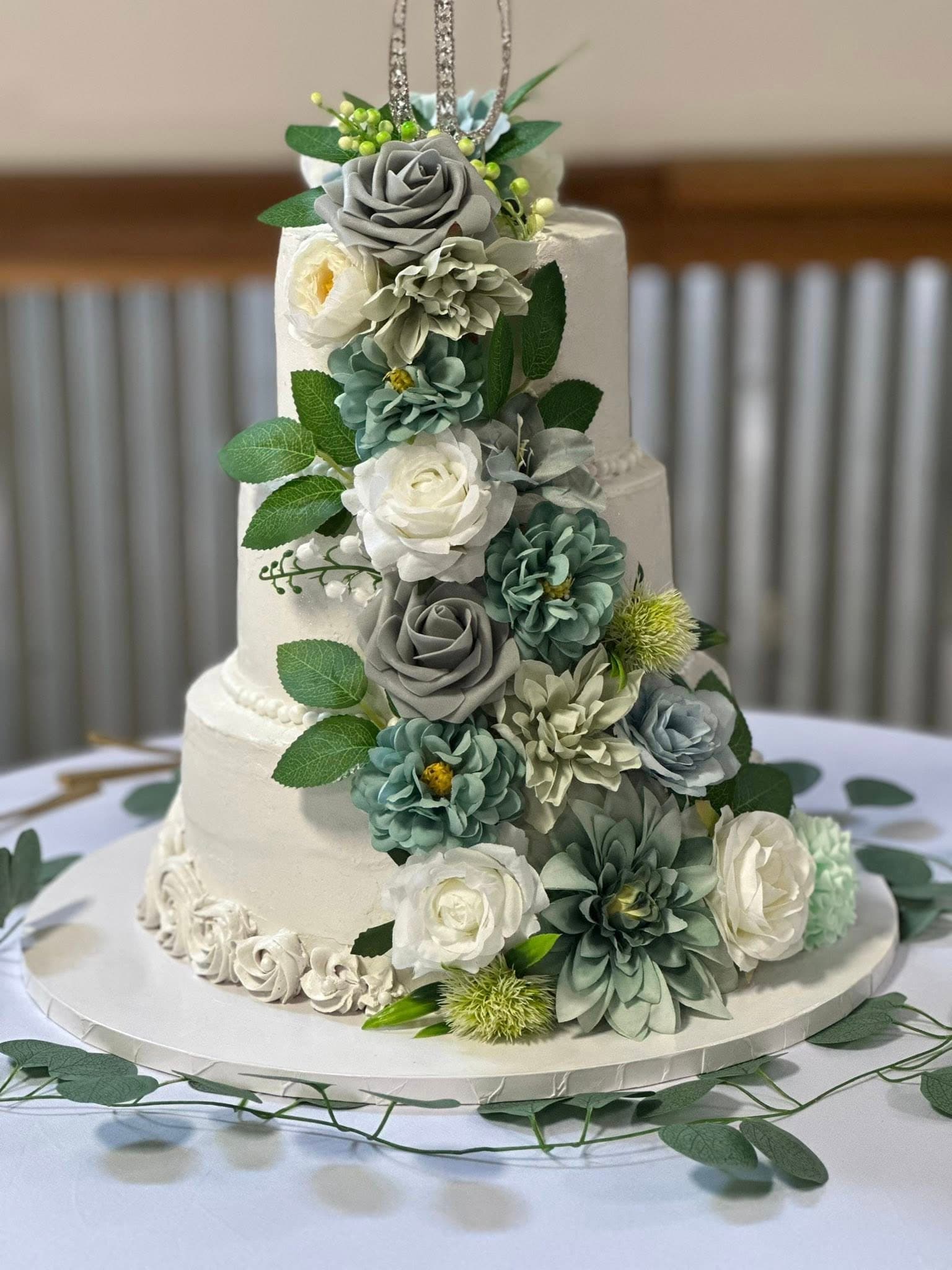 Green Flower Cake
