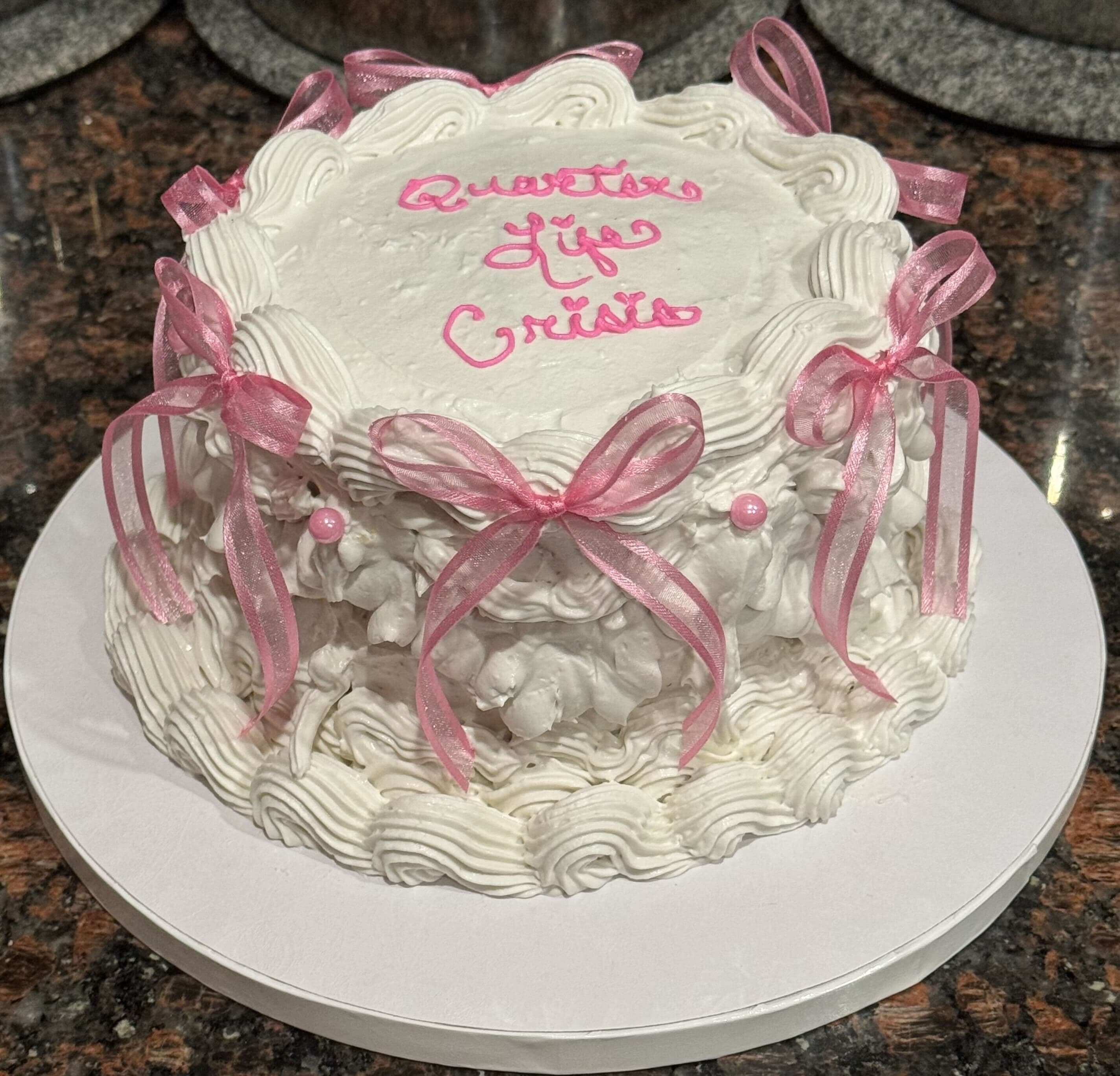 Pink Ribbon Cake