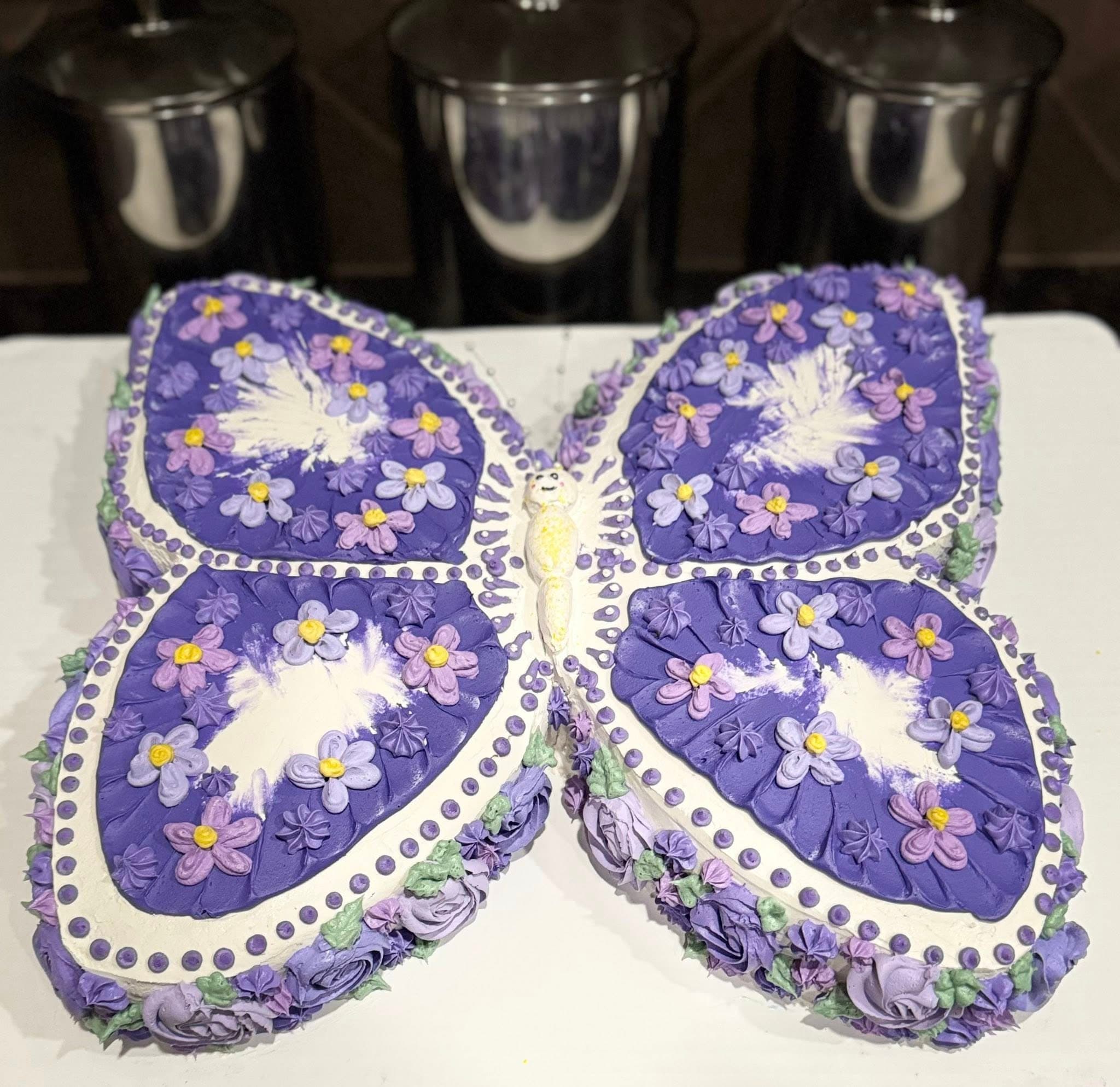 Purple Butterfly Cake